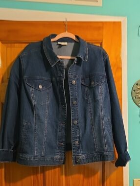 Style & Co. Classic Dark Blue Denim Jacket